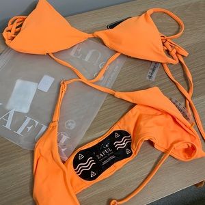 ZAFUL Neon Orange Triangle Bikini